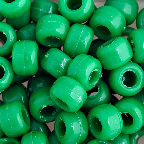Crow Bead/Pony Bead Opaque 9mm Green