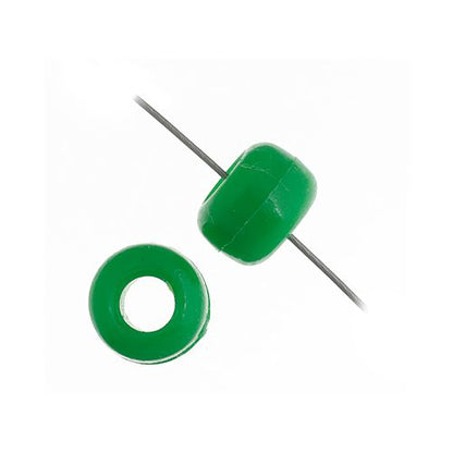 Crow Bead/Pony Bead Opaque 9mm Green