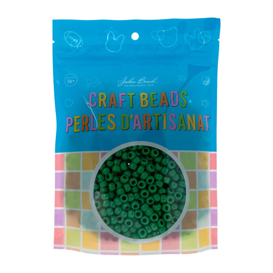 Crow Bead/Pony Bead Opaque 9mm Green