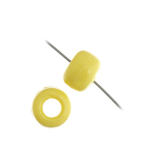 Crow Bead/Pony Bead Opaque 9mm Yellow