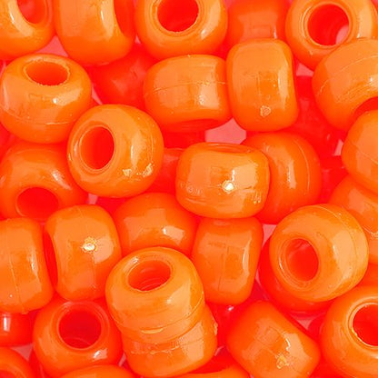 Crow Bead/Pony Bead Opaque 9mm Orange