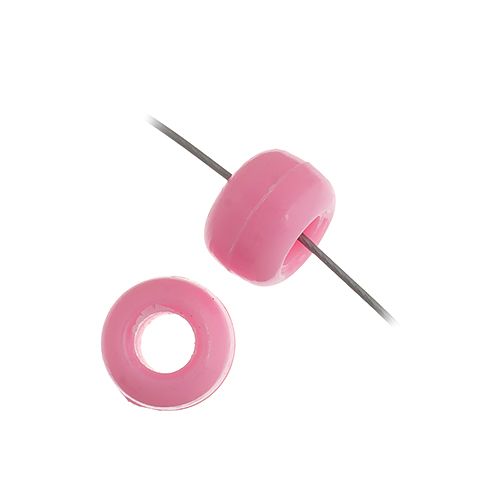 Crow Bead/Pony Bead Opaque 9mm Pink