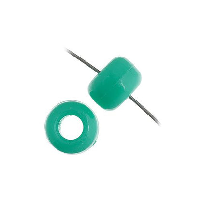 Crow Bead/Pony Bead Opaque 9mm Light Turquoise