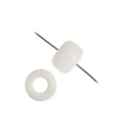 Crow Bead/Pony Bead Opaque 9mm Pearl White