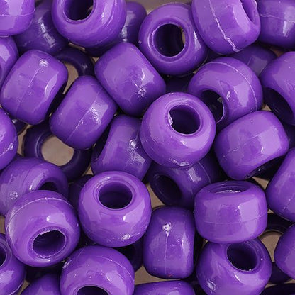 Crow Bead/Pony Bead Opaque 9mm Purple