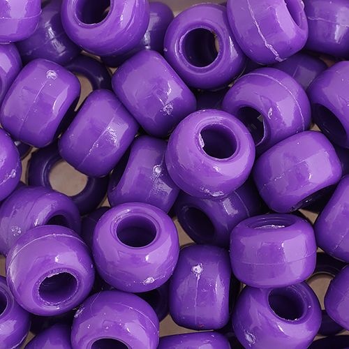 Crow Bead/Pony Bead Opaque 9mm Purple