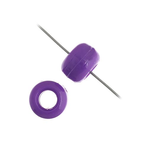 Crow Bead/Pony Bead Opaque 9mm Purple