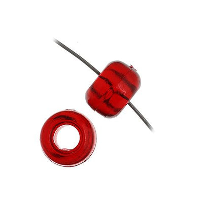 Crow Bead/Pony Bead Transparent 9mm Ruby