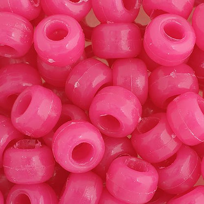 Crow Bead/Pony Bead Opaque 9mm Light Cerise