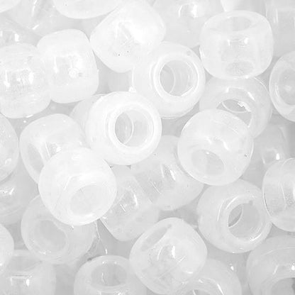 Crow Bead/Pony Bead 9mm Transparent Crystal