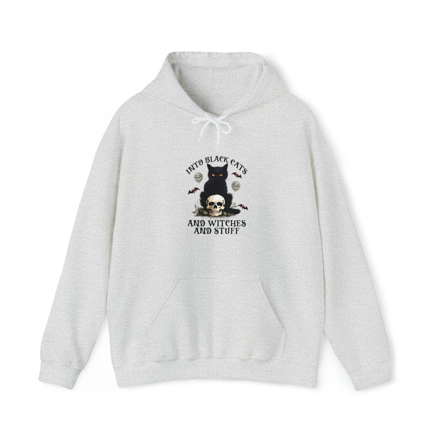 Black Cats and Witch in Stuff Heavy Hooded Sweatshirt - Premium Hoodie from Printify - Shop now at Crystals and Sun Signs Co