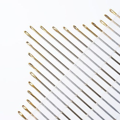 Gold Eye Beading Needle Short and Sharps Size 10 22KT Gold Plated