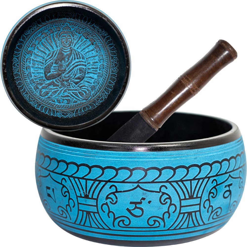 Singing Bowl Engraved/Medicine Buddha-9.5"Di