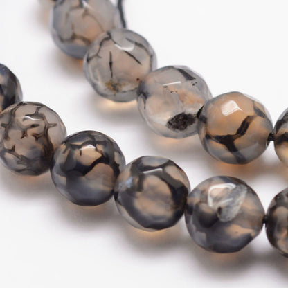 Dragon Vein Faceted Gemstone Bead | Alberta Bead Store