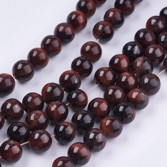 Red Tiger Eye Stone Gemstone Beads - All Sizes | Crystals and Sun Signs Co