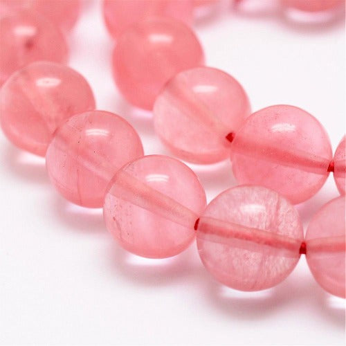Cherry Quartz Glass Bead - All Sizes - Witches Ink LTD - O/A Crystals and Sun Signs