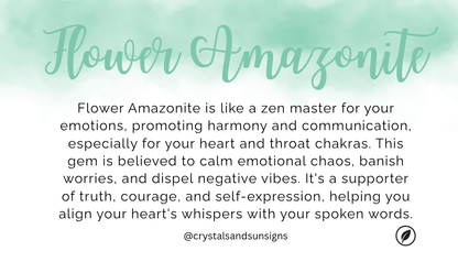 Flower Amazonite Gemstone Bead Bracelet | The Stone for Harmony