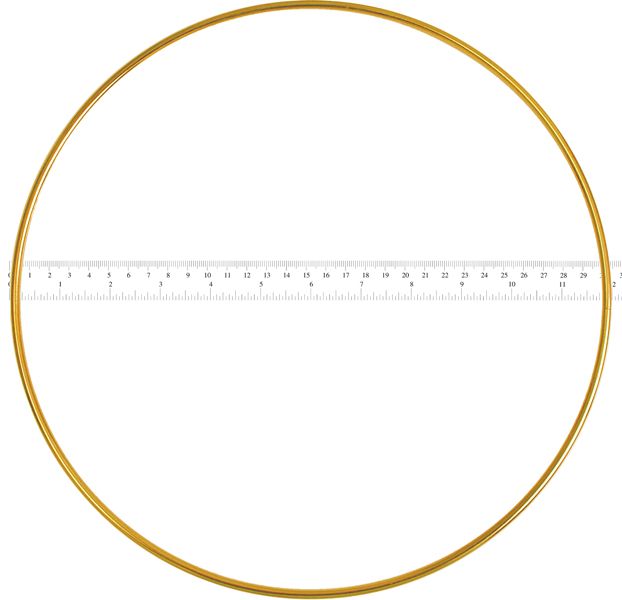 Gold Macrame Hoop 12in