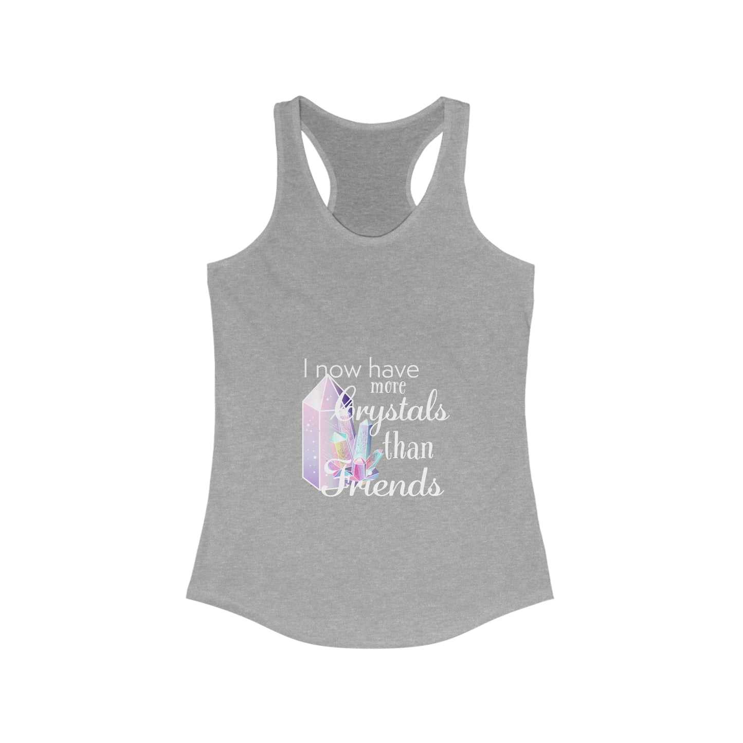 I Now Have More Crystals Than Friends Women's Racerback Tank - Witches Ink LTD - O/A Crystals and Sun Signs