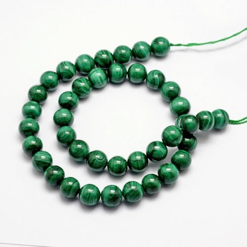 Malachite Gemstone Beads - All Sizes | Crystals and Sun Signs Co