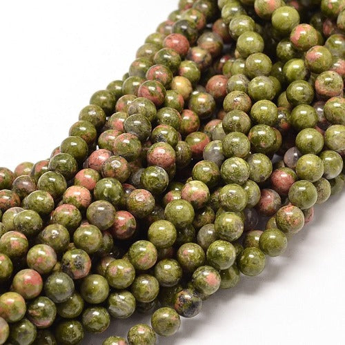 Unakite Gemstone Beads - All Sizes | Crystals and Sun Signs Co