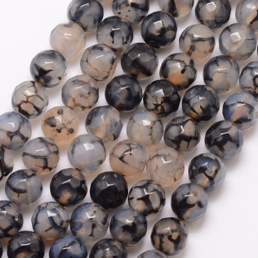 Dragon Vein Faceted Gemstone Bead | Alberta Bead Store