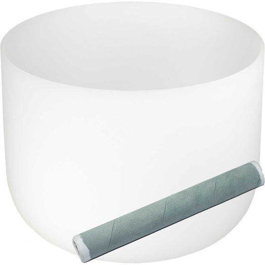 Frosted Crystal Singing Bowl 10" F Note