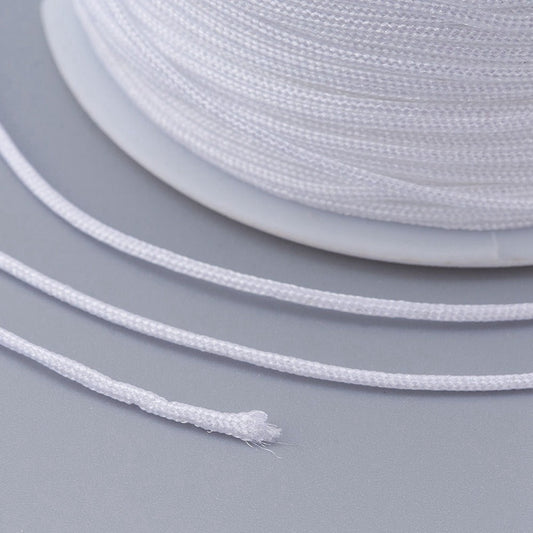 White Nylon String 0.8mm 100y Roll - Alberta Bead Store