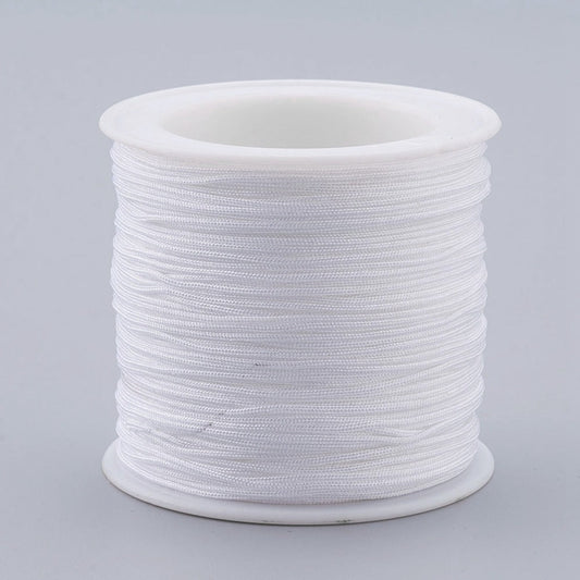 White Nylon String 0.8mm 100y Roll - Alberta Bead Store