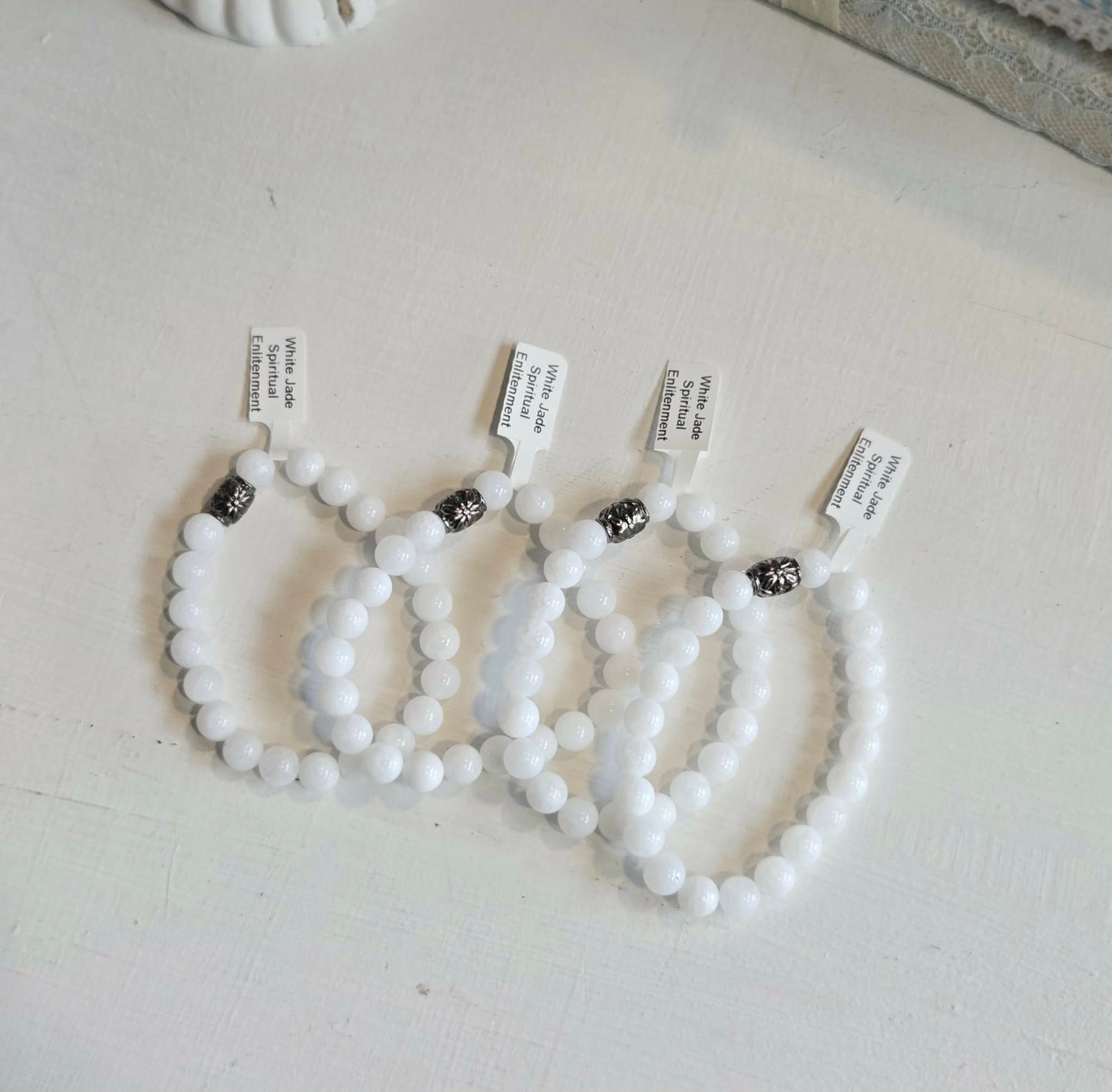 White Jade Gemstone Bracelet