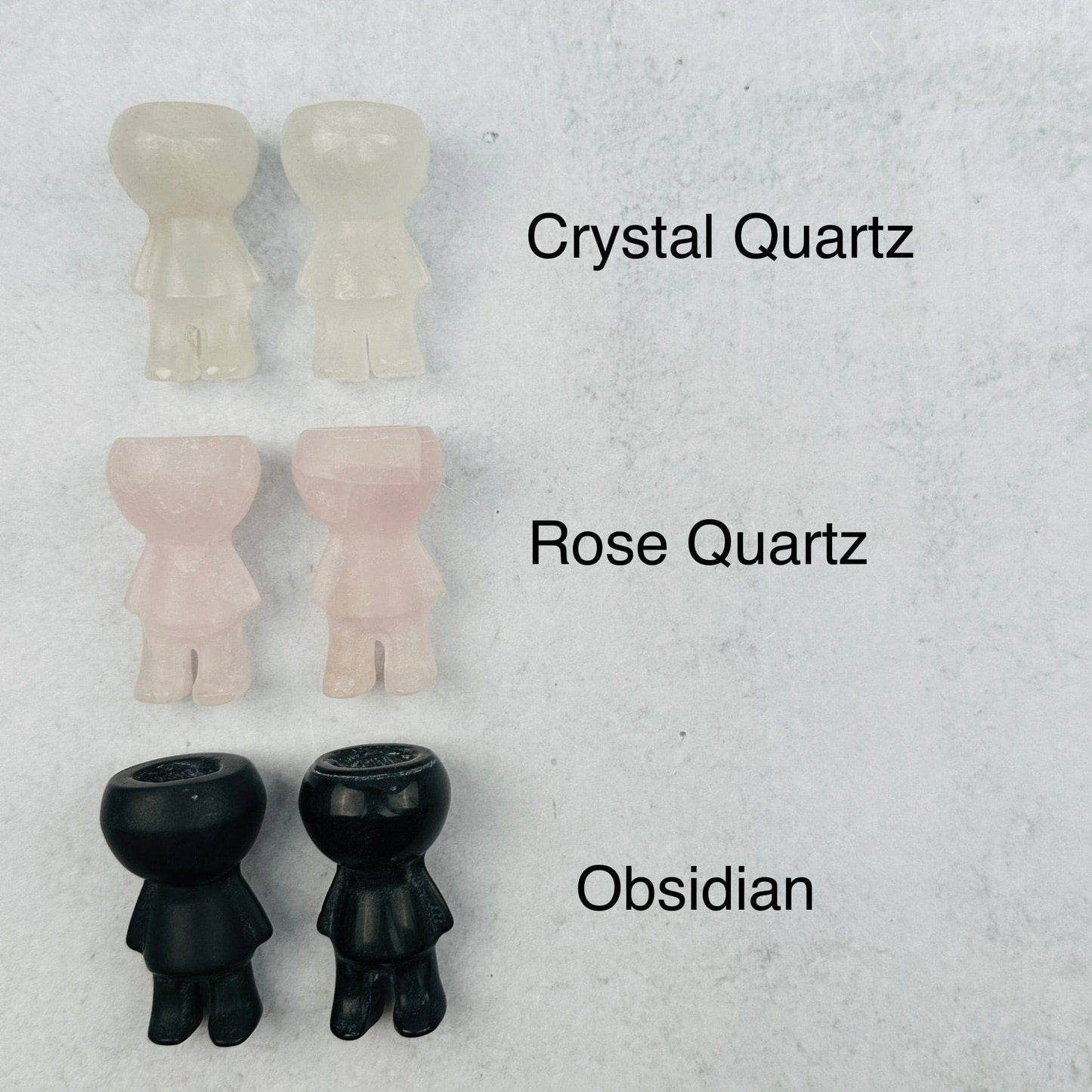 Crystal Gemstone Carved Mini Plant Holder for Air Plants: Rose Quartz