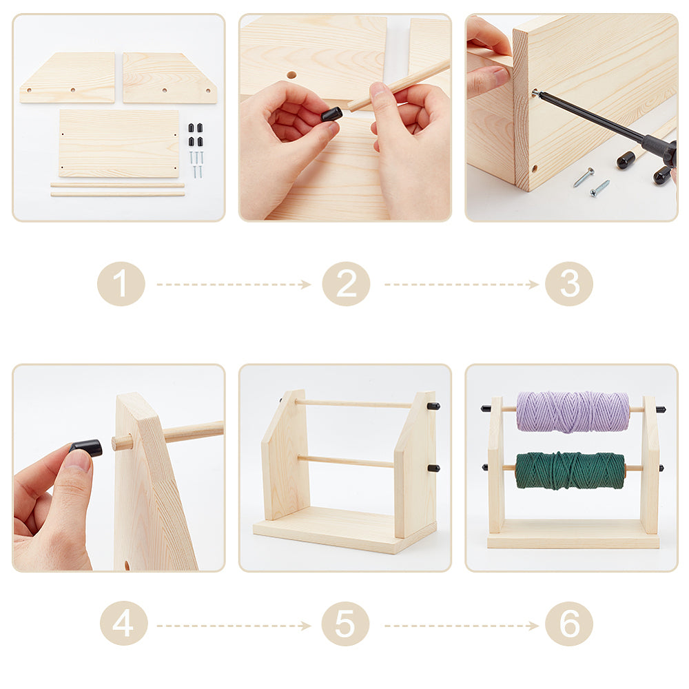 Wood Spool Organizer - Alberta Bead Store