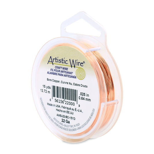 Artistic Wire 22 Gauge Bare Copper Wire 15 yd