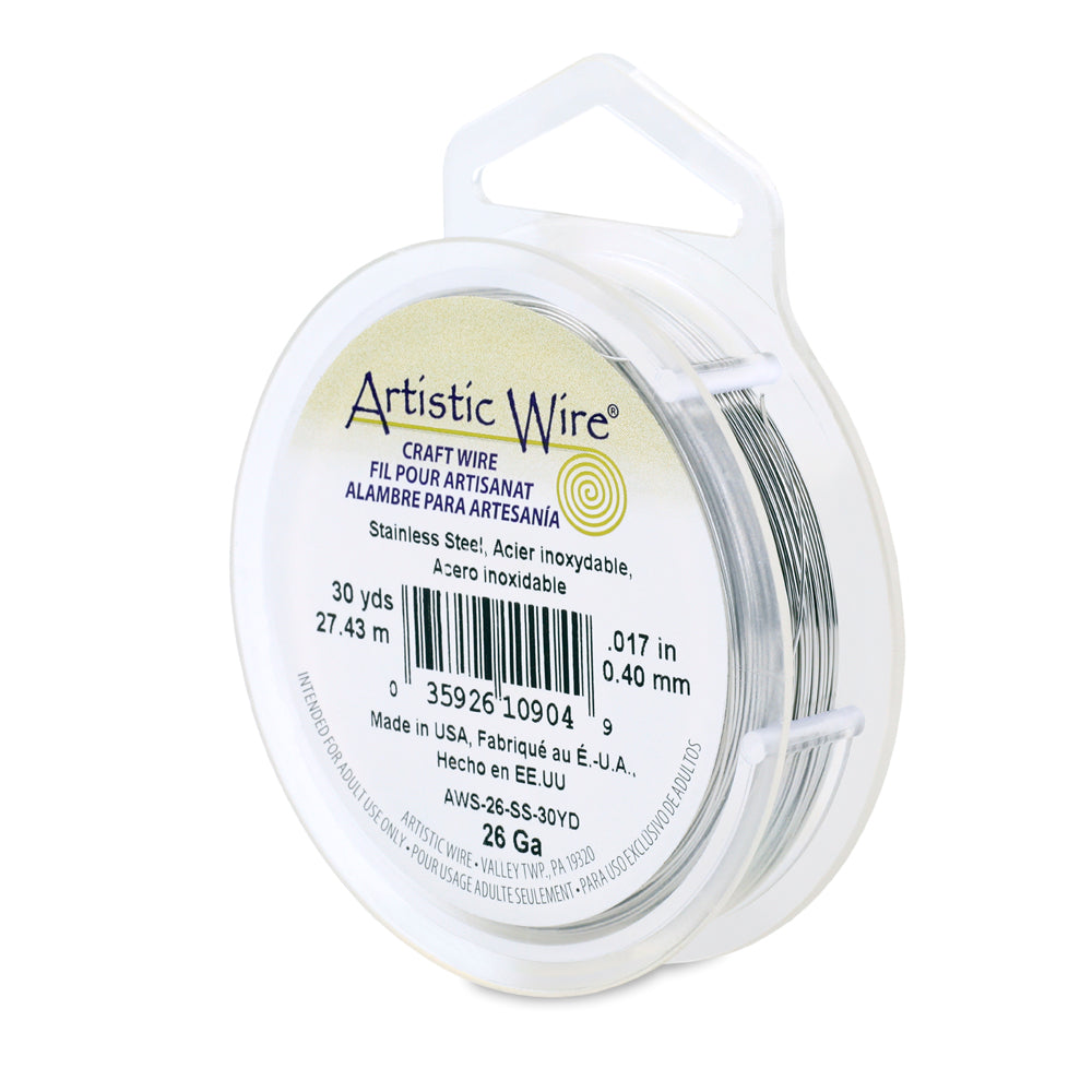 Artistic Wire 26 Gauge Stainless Steel Wire 30 yd