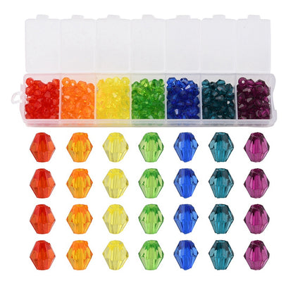 Acrylic Bicone Bead Kit 7 Colors 315pcs