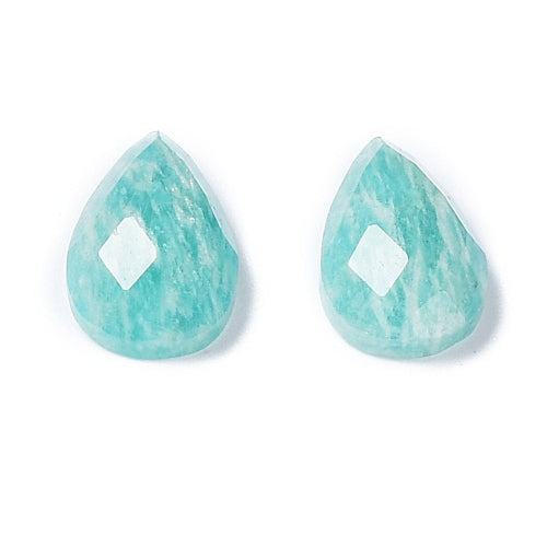 Amazonite Faceted Cabochon Tear Drop Shape - Alberta Bead Store
