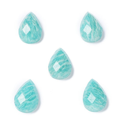 Amazonite Faceted Cabochon Tear Drop Shape - Alberta Bead Store