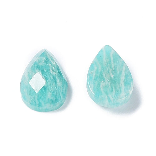 Amazonite Faceted Cabochon Tear Drop Shape - Alberta Bead Store