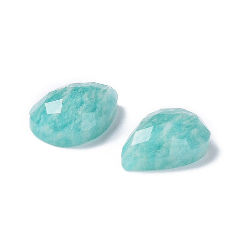 Amazonite Faceted Cabochon Tear Drop Shape - Alberta Bead Store