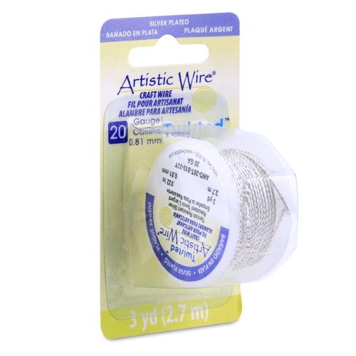 Artistic Wire 20ga Twisted Silver 3yd | Alberta Bead Store
