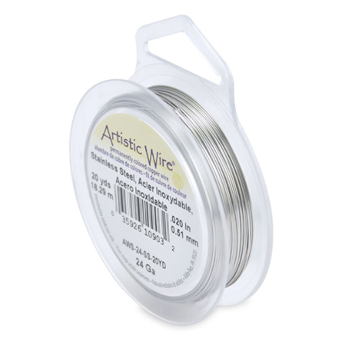 Artistic Wire 24ga Stainless Steel 20yrd