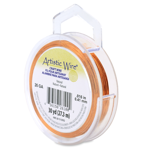 Artistic Wire 26ga Natural Copper 30yd
