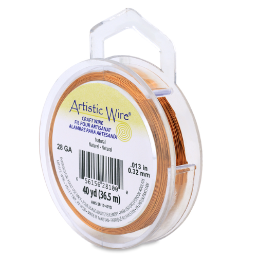 Artistic Wire 28ga Natural Copper 40yd