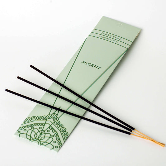 Ascent Cedar Sage Incense 12pc - Crystals and Sun Signs