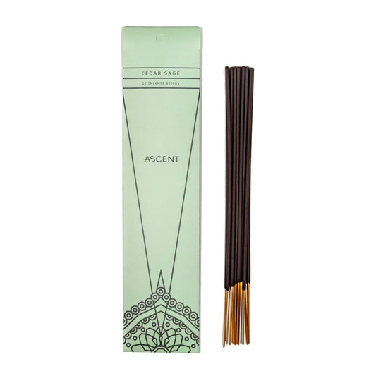 Ascent Cedar Sage Incense 12pc - Crystals and Sun Signs