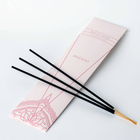 Ascent White Lotus Incense 12pc - Crystals and Sun Signs