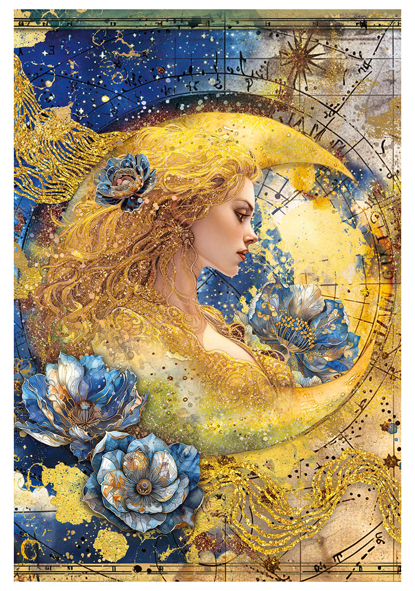 Rice Paper A4 MIXED 4/Pkg Celestial - Ecstasy Crafts