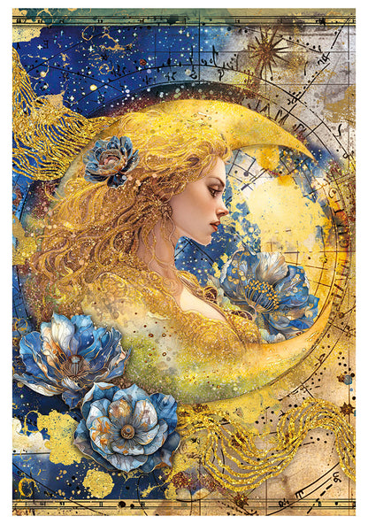 Rice Paper A4 MIXED 4/Pkg Celestial - Ecstasy Crafts