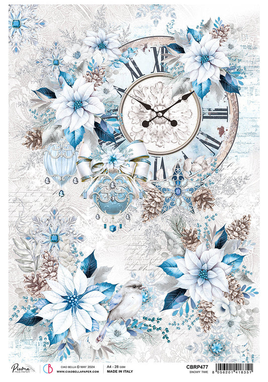 Rice Paper A4 Snowy Time - 5 Sheets - Ecstasy Crafts