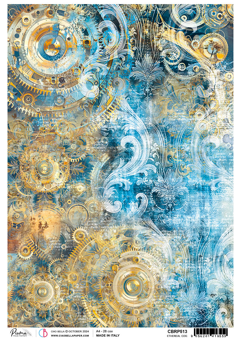 Rice Paper A4 Ethereal Cog - Ecstasy Crafts